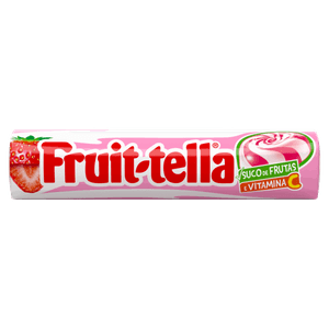 Bala Morango com Creme de Leite Fruit-Tella Pacote 41g 10 Unidades