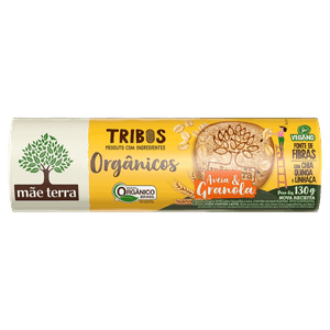 Biscoito Integral Orgânico Granola & Mel Mãe Terra Tribos Pacote 130g