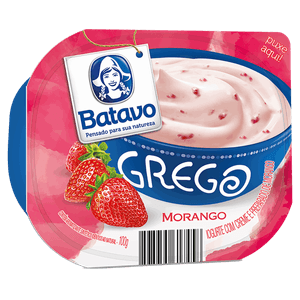 Iogurte Grego Morango Batavo Pote 100g