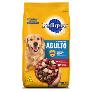 Alimento para Cães Adultos Raças Médias e Grandes Carne,               Frango e Cereais Pedigree Pacote 10,