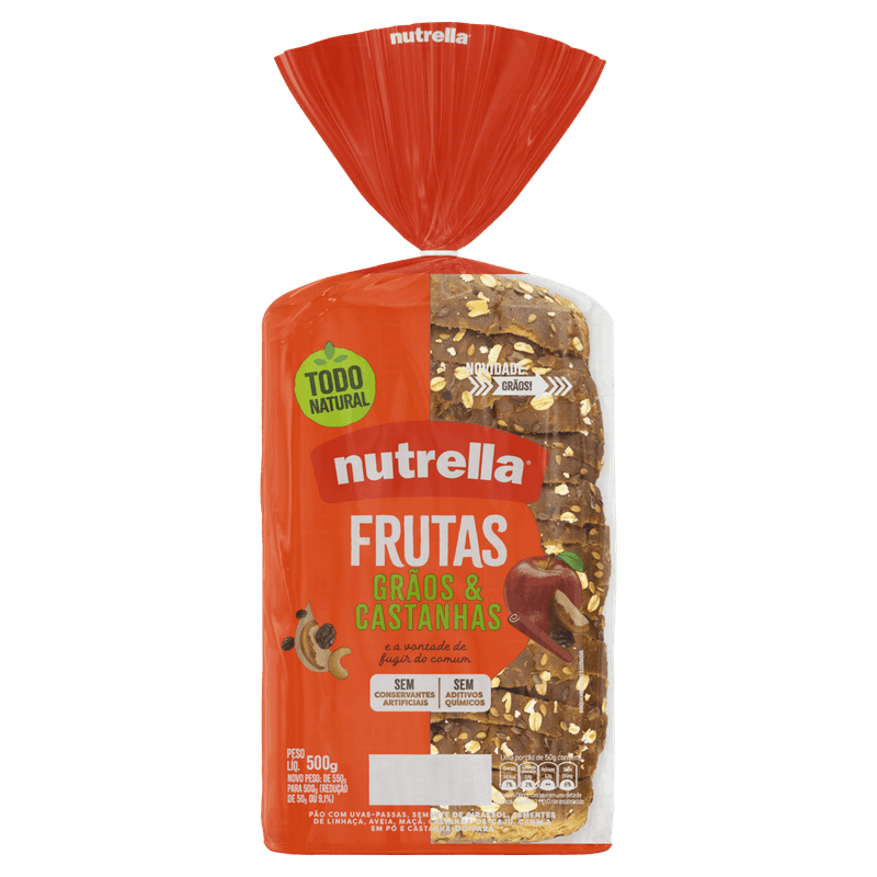 Pao-Frutas-Graos---Castanhas-Nutrella-Pacote-500g