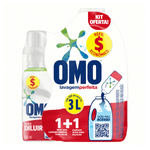 Kit-Garrafa-para-Diluicao---Lava-Roupas-Concentrado-para-Diluir-Omo-Lavagem-Perfeita-500ml-Refil-Economico