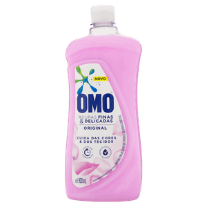 Lava-Roupas Líquido Roupas Finas e Delicadas Original Omo Frasco 900ml