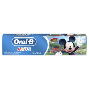 Creme Dental com Flúor Chiclete Mickey and the Roadster Racers Oral-B Kids Caixa 50g