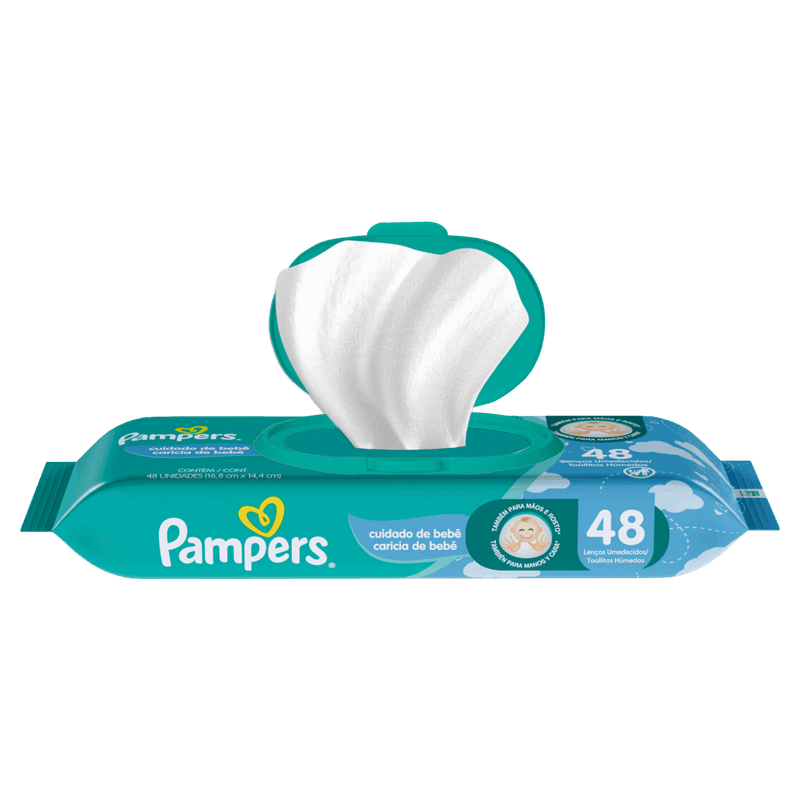 Lenco-Umedecido-Infantil-Fresh-Clean-Suave-Pampers-Pacote-48-Unidades