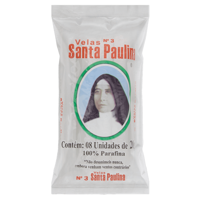 Vela-Comum-Velas-Santa-Paulina-nº-3-Pacote-160g-8-Unidades