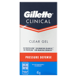 Antitranspirante Gel Clear Pressure Defense Gillette Clinical 45g