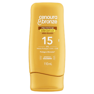 Protetor Solar com Cor Efeito Dourado FPS 15 Cenoura & Bronze Frasco 110ml