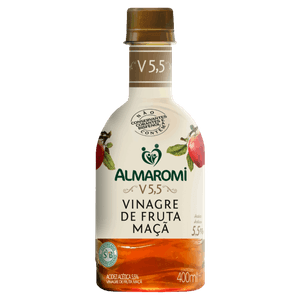 Vinagre de Maçã Acidez 5,5% Almaromi Frasco 400ml