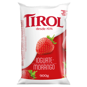 Iogurte Parcialmente Desnatado Morango Tirol Pacote 900g