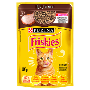 Alimento para Gatos Peru ao Molho Purina Friskies Sachê 85g