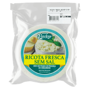 Ricota Fresca sem Sal Becker Kg