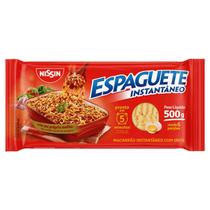 Macarrão Instantâneo Espaguete Nissin 5 Minutos Pacote 500g