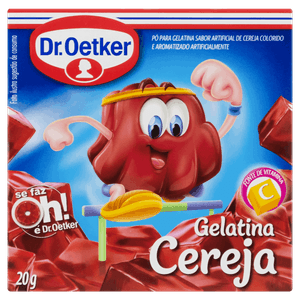 Gelatina Pó Cereja Dr. Oetker Caixa 20g