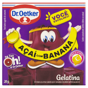 Gelatina Pó Açaí com Banana Dr. Oetker Caixa 20g