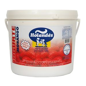 Iogurte Morango Tradicional Holandês Balde 1,8l