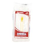 Vela-Comum-N3-Branca-Andreia-Pacote-8-Unidades-25g-cada