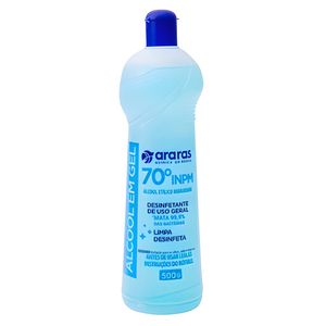 Álcool Gel 70 INPM Araras Frasco 500ml