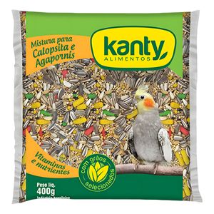 Mistura para Calopsita e Agapornis Kanty Pacote 400g