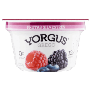 Iogurte Desnatado Grego Frutas Silvestres Yorgus Pote 130g