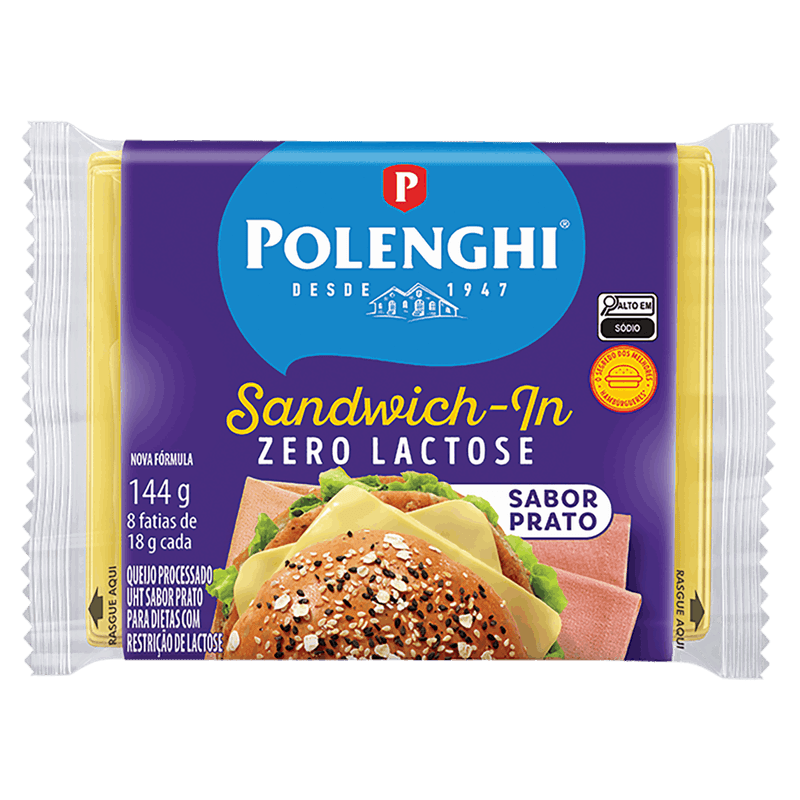 Queijo-Processado-Prato-Zero-Lactose-Polenghi-Sandwich-In-144g