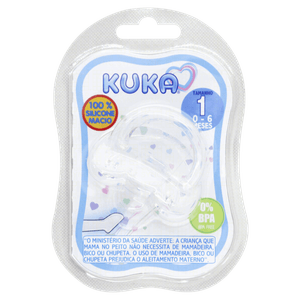 Chupeta Ortodôntica Natural Silicone Soft Kuka Tamanho nº 1