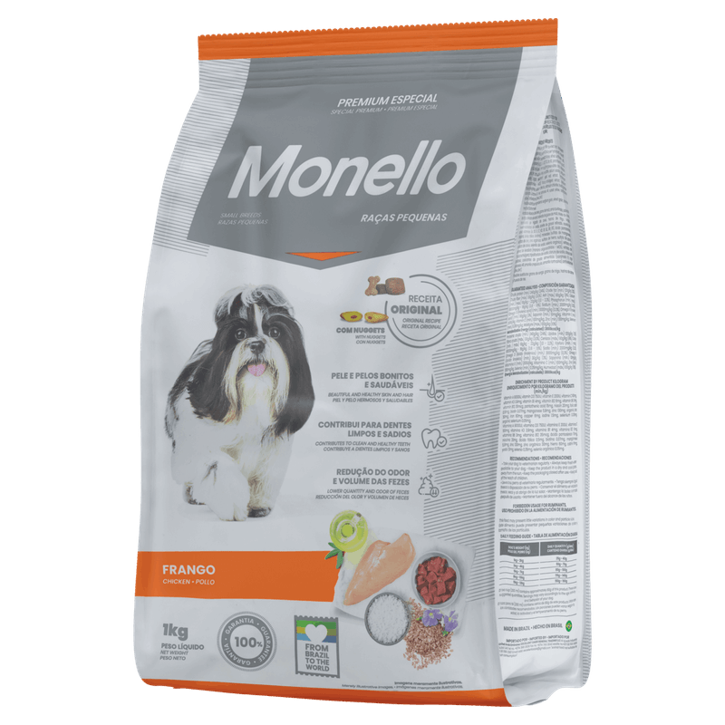 Alimento-para-Caes-Adultos-Racas-Pequenas-Monello-Pacote-1kg