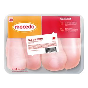 Filé de Peito de Frango Resfriado Macedo Bandeja 1kg