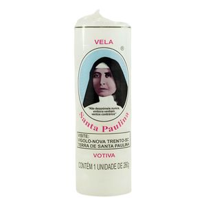 Vela Votiva Branca Santa Paulina 50mm