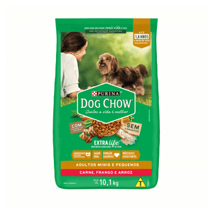 Alimento para Cães Adultos Raças Minis e Pequenas Purina Dog Chow Extra Life Pacote 10,1kg