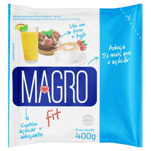 Adoçante em Pó Sacarose Magro Fit Pacote 400g