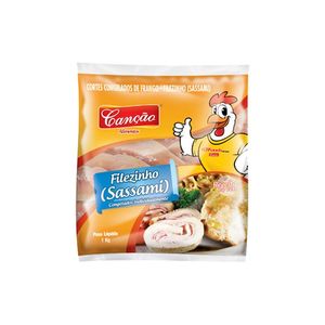 Filezinho Sassami de Frango Congelado Canção 1kg