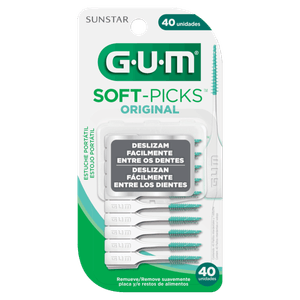 Palito Interdental de Borracha Original Gum Soft-Picks 40 Unidades