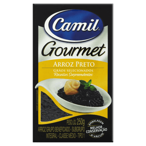 Arroz Preto Tipo 1 Integral Camil Gourmet Caixa 250g