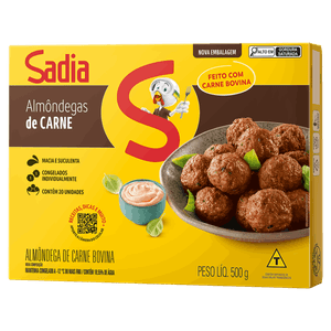 Almôndegas de Carne Sadia Caixa 500g 20 Unidades