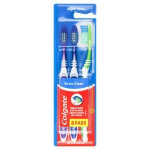 Escova Dental Média Colgate Extra Clean 3 Unidades