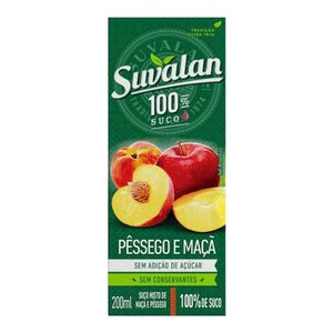 Suco Pêssego e Maçã Suvalan Caixa 200ml