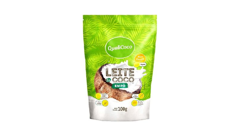 Leite de Coco em Pó Zero Lactose Qualicoco Pouch 100g - giassi