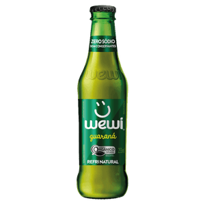 Refrigerante Orgânico Guaraná Zero Sódio Wewi Garrafa 255ml