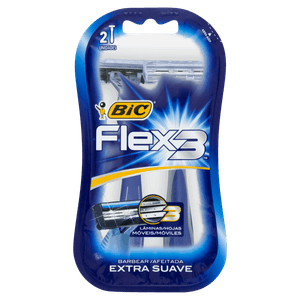 Aparelho Descartável para Barbear Bic Flex 3 2 Unidades