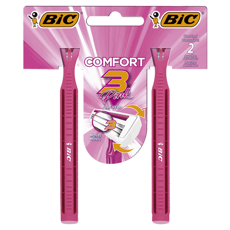 Aparelho-de-Depilar-Descartavel-Bic-Comfort-3-Pink-2-Unidades