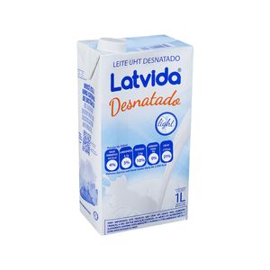 Leite UHT Desnatado Latvida Caixa 1l