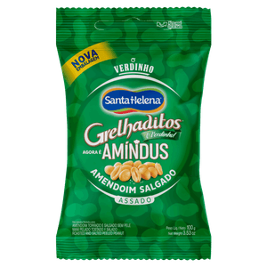 Amendoim Torrado Salgado Grelhaditos Pacote 100g