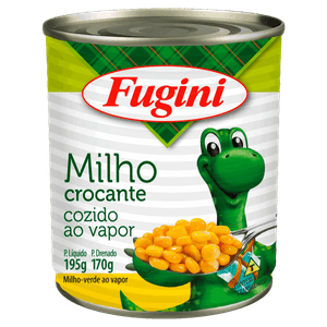 Milho Verde em Conserva Cozido No Vapor Crocante Fugini Lata 170g