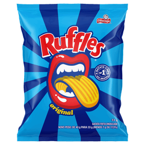 Batata Frita Ondulada Original Elma Chips Ruffles Pacote 33g