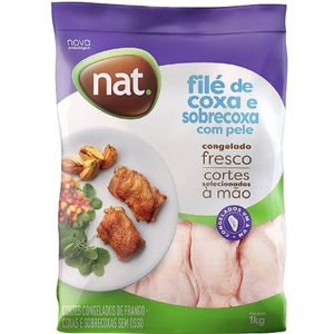 Filé de Coxa e Sobrecoxa de Frango Congelado Nat 1kg