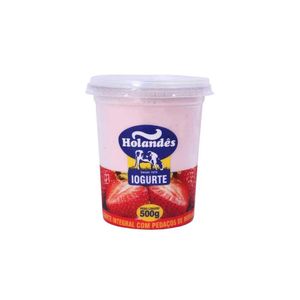 Iogurte Integral Morango Holandês Pote 500g