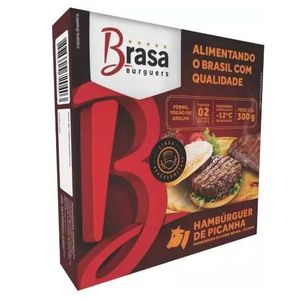 Hambúrguer de Carne Bovina Picanha Brasa Burguers Caixa 300g 2 Unidades