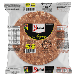 Hambúrguer de Carne Bovina Brasa Burguers Pacote 120g