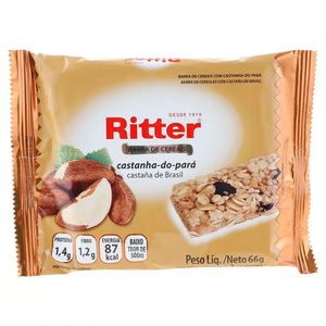 Pack Barra de Cereal Castanha-do-Pará Ritter Pacote 66g 3 Unidades